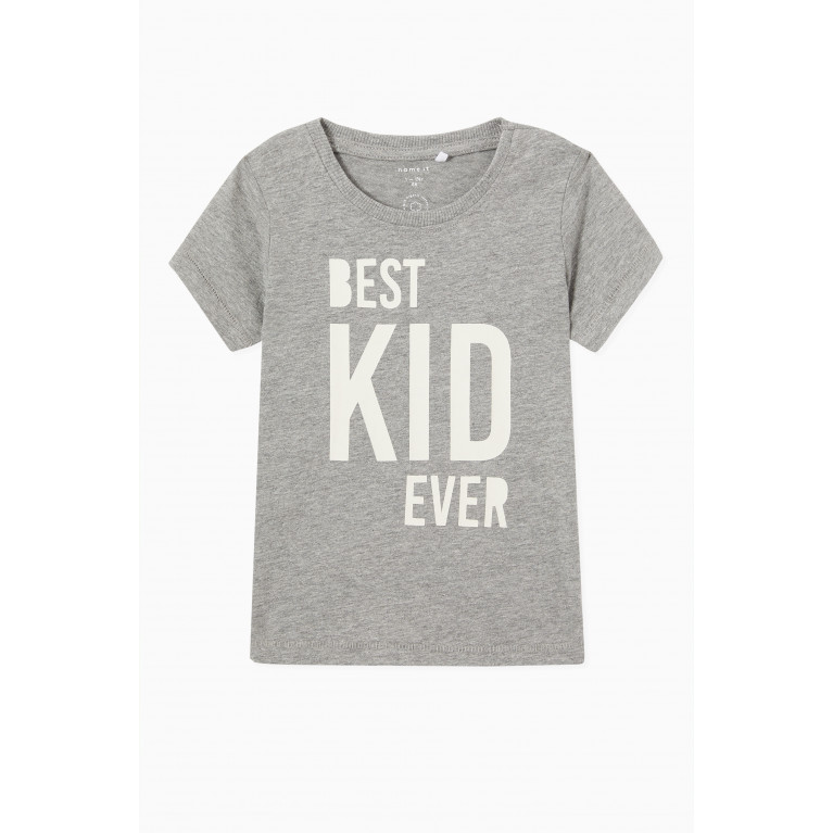 Name It - Best Kid T-shirt in Organic Cotton Jersey Grey