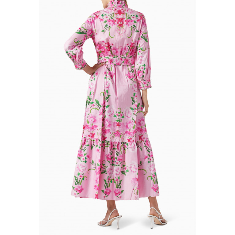 Borgo de Nor - Demi Printed Maxi Dress in Cotton Pink