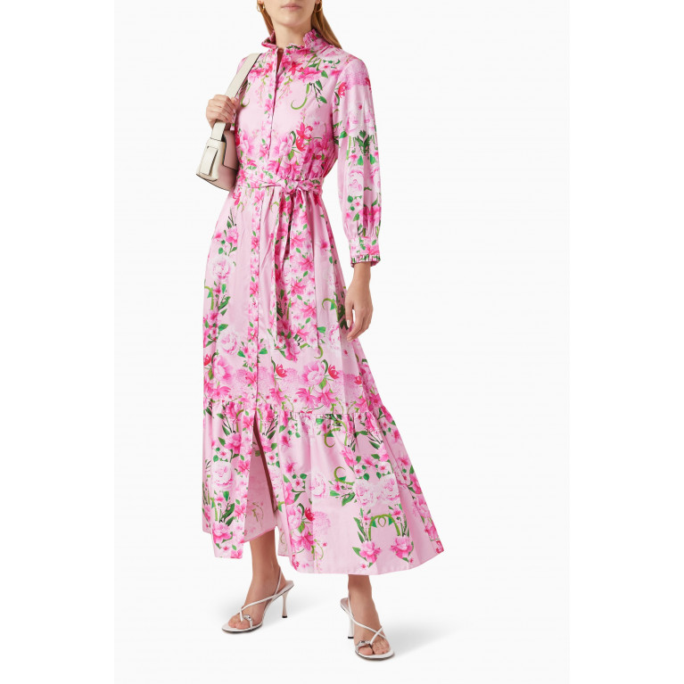 Borgo de Nor - Demi Printed Maxi Dress in Cotton Pink