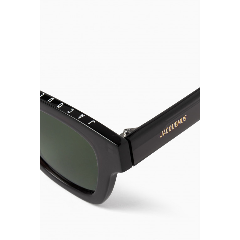 Jacquemus - Les Lunettes Nocio Sunglasses in Acetate Black
