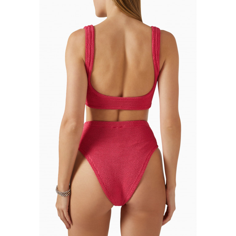 Hunza G - Nadine Bikini Set in Stretch Nylon Pink