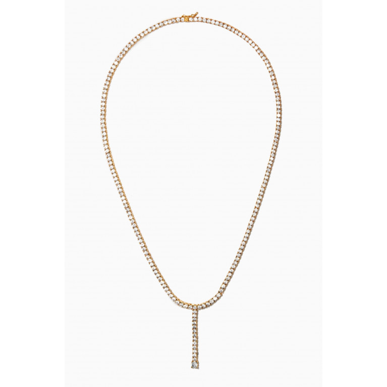Luv Aj - Ballier Lariat in 18kt Gold Plated Brass