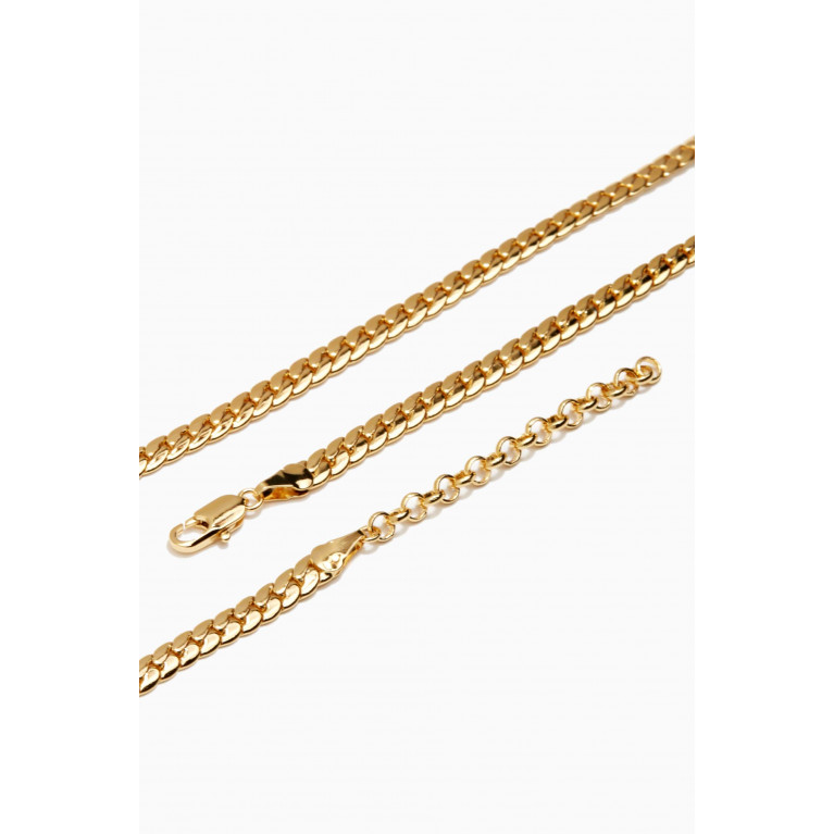 Luv Aj - Ferrera Chain Necklace in 18kt Gold Plated Brass