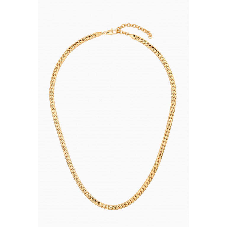 Luv Aj - Ferrera Chain Necklace in 18kt Gold Plated Brass