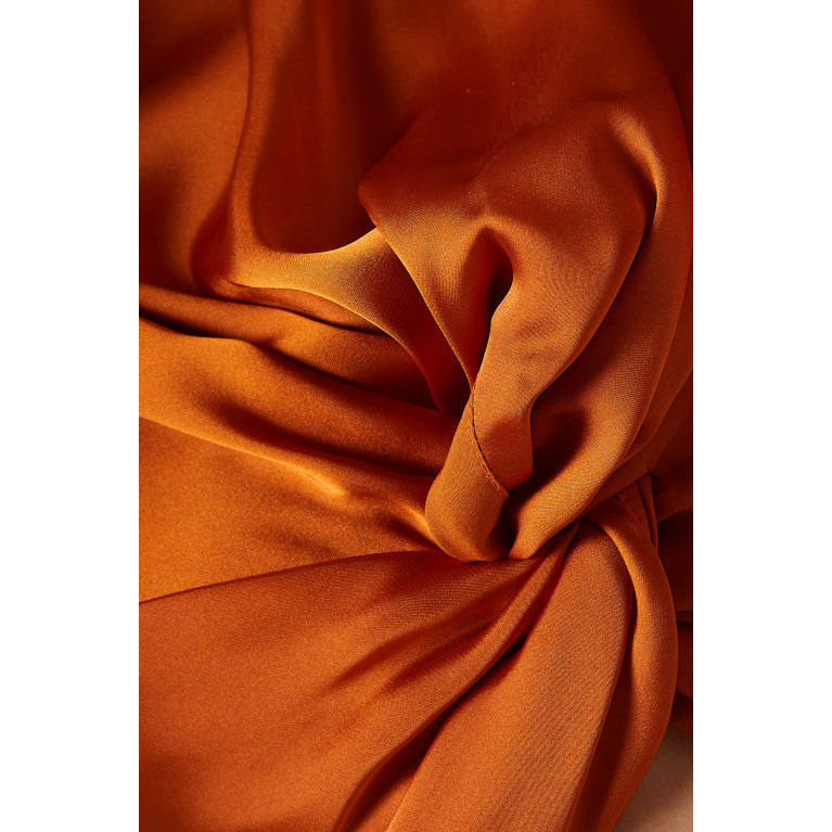 Andrea Iyamah - Behati Cropped Top in Satin Orange