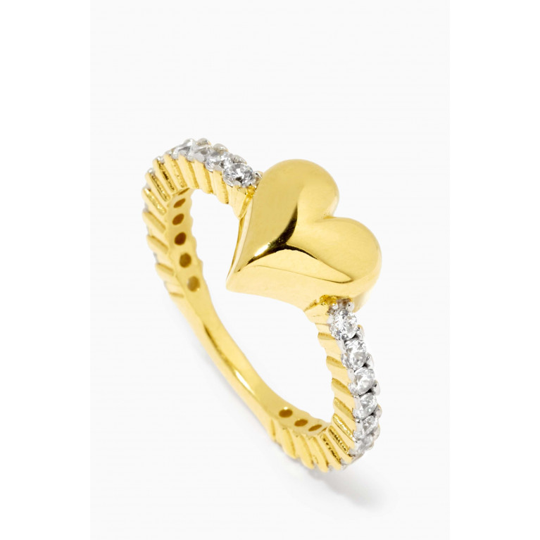 MER"S - First Kiss Ring in 24kt Gold Plating