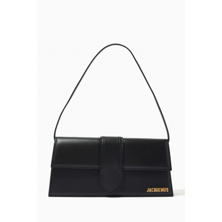 Jacquemus - Le Bambino Long Shoulder Bag in Smooth Leather Black