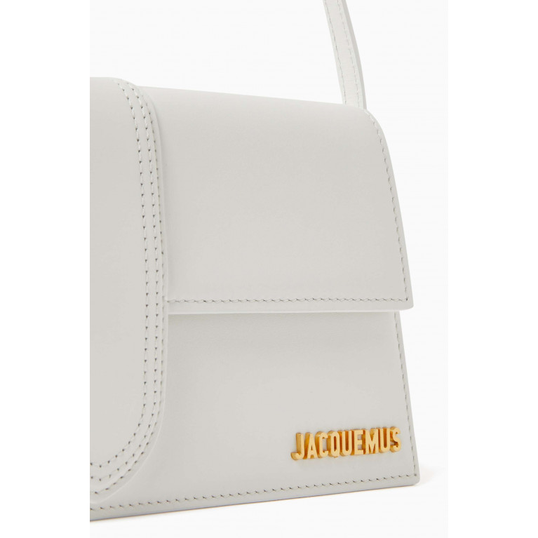 Jacquemus - Medium Le Bambino Long Shoulder Bag in Smooth Leather White