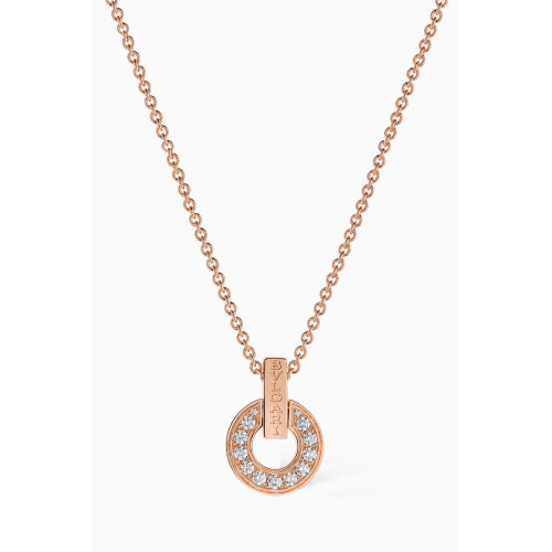 Bvlgari - BVLGARI BVLGARI Diamond Necklace in 18kt Rose Gold