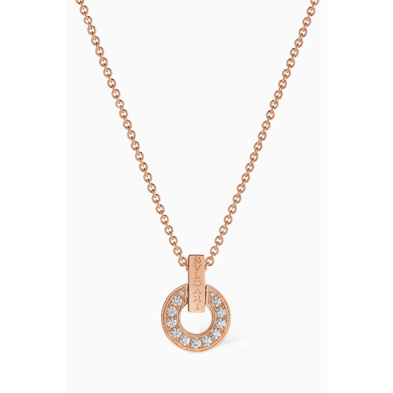 Bvlgari - BVLGARI BVLGARI Diamond Necklace in 18kt Rose Gold