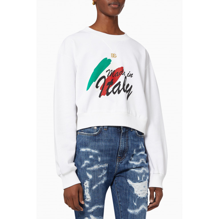 Dolce & Gabbana - Made In Italy Logo Sweatshirt in Cotton