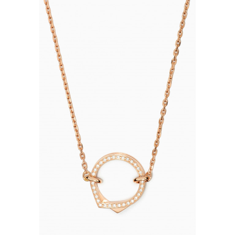 Repossi - Antifer Pendant with Diamonds in 18kt Rose Gold