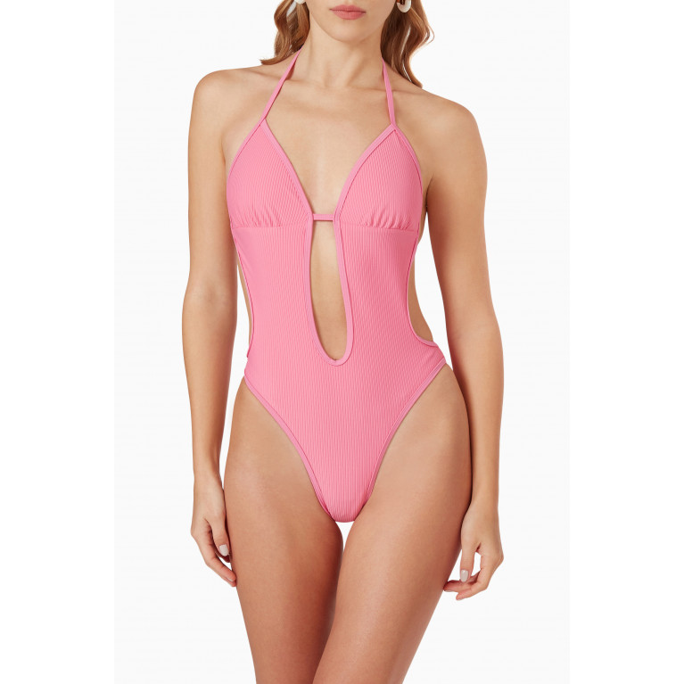 Frankies Bikinis - Amanda Swimsuit in Ribbed Fabric