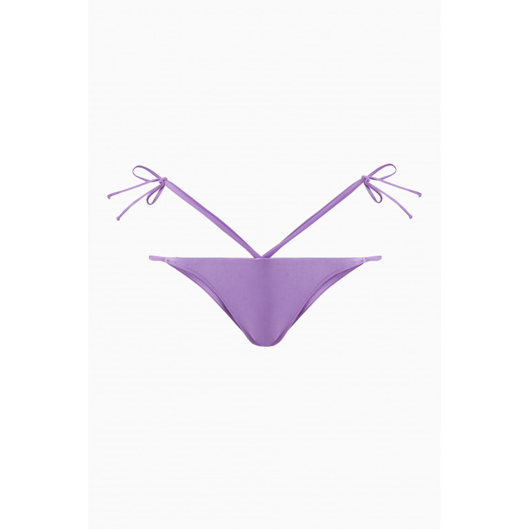 Frankies Bikinis - Halo String Bikini Bottom in Satin