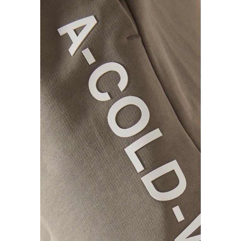 A-Cold-Wall* - Logo Print Sweat Shorts in Cotton Grey
