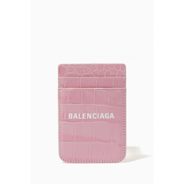 Balenciaga - Cash iPhone Magnetic Card Holder in Croc-embossed Leather