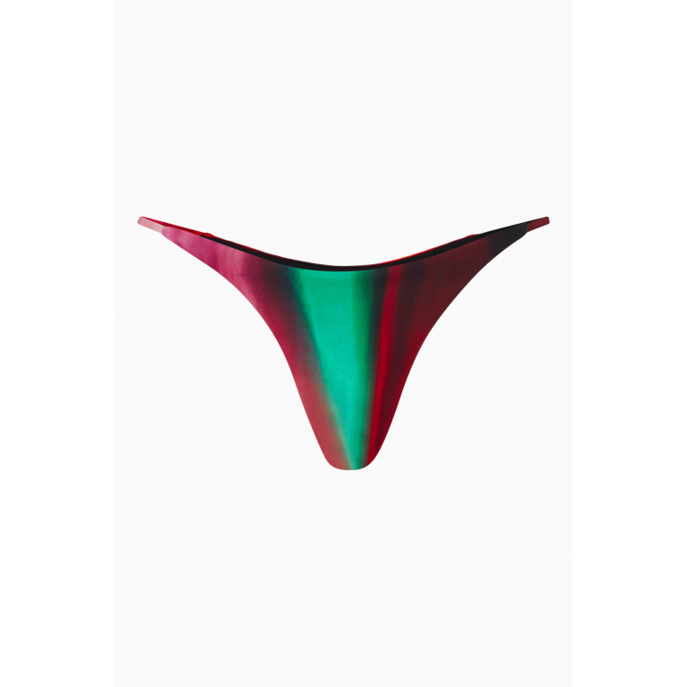 Louisa Ballou - Mini Ring Bikini Bottoms in Lycra Multicolour