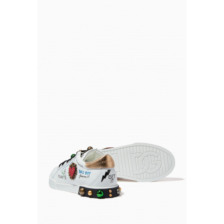 Dolce & Gabbana - Portofino DG King Sneakers in Leather