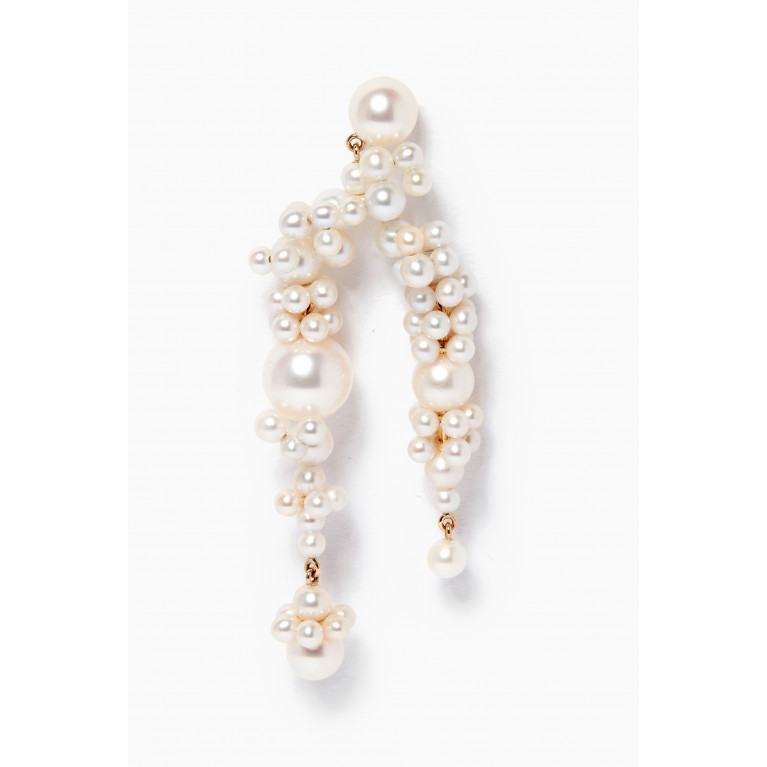 Sophie Bille Brahe - Fontaine Nuit Single Pearl Earring in 14kt Yellow Gold