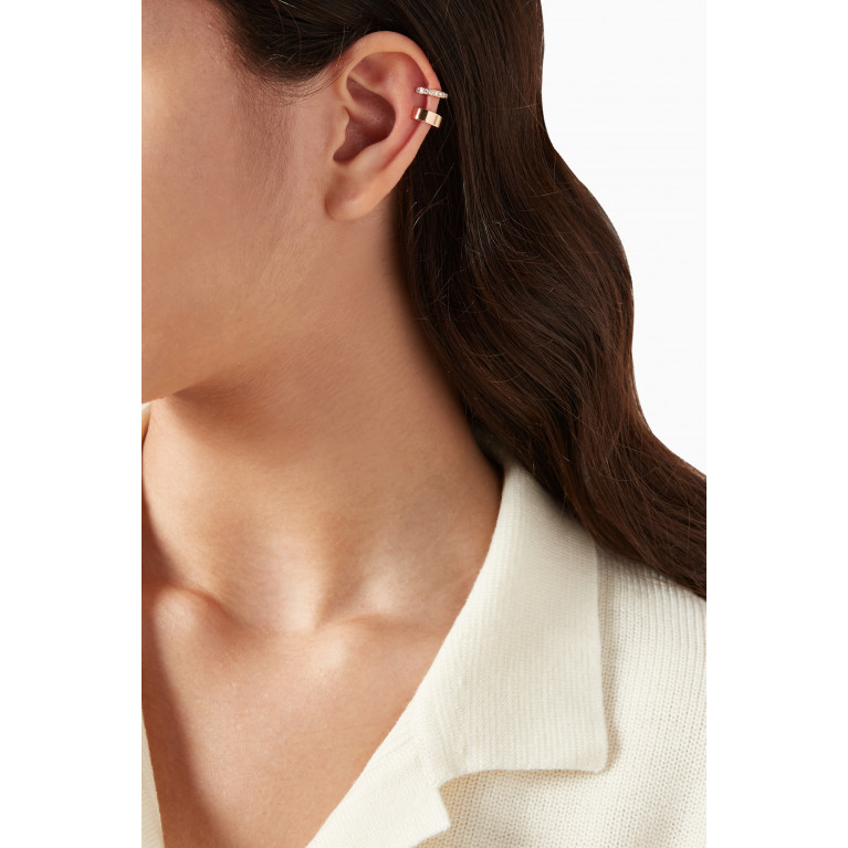 Repossi - Berbere 2 Rows Diamond Single Ear Cuff in 18kt Rose Gold