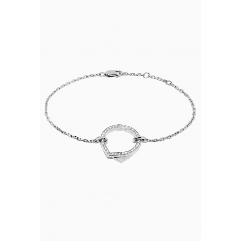 Repossi - Antifer Chain Bracelet with Diamonds in 18kt White Gold
