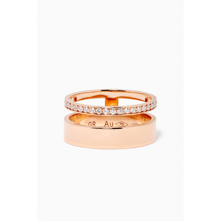 Repossi - Berbere 2 Rows Diamond Ring in 18kt Rose Gold