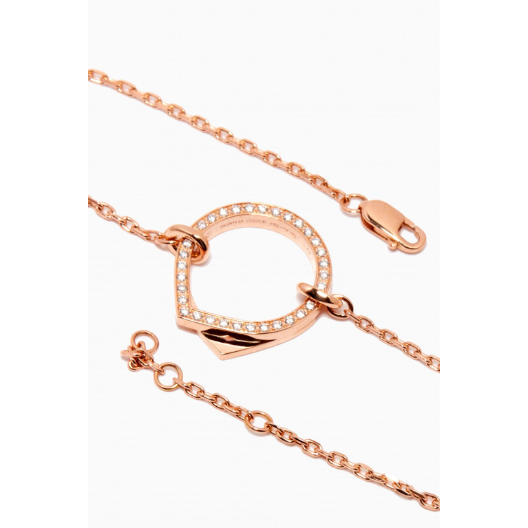 Repossi - Antifer Chain Bracelet with Diamonds in 18kt Rose Gold