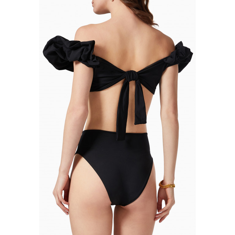 Maygel Coronel - Lucila Bikini Set in Lycra Black