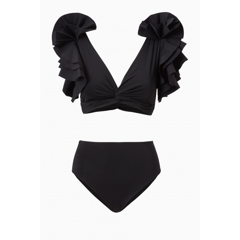 Maygel Coronel - Kai Bikini Set in Lycra Black