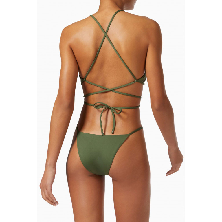 Maygel Coronel - Estela Bikini Set in Lycra Green