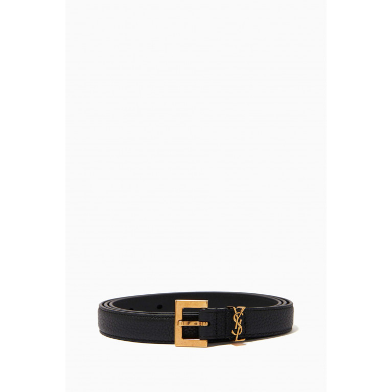 Saint Laurent - Monogram Thin Belt with Square Buckle in Smooth Leather