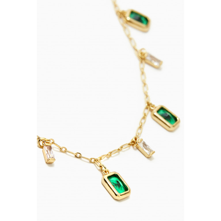Tai Jewelry - Emerald CZ Dangle Necklace