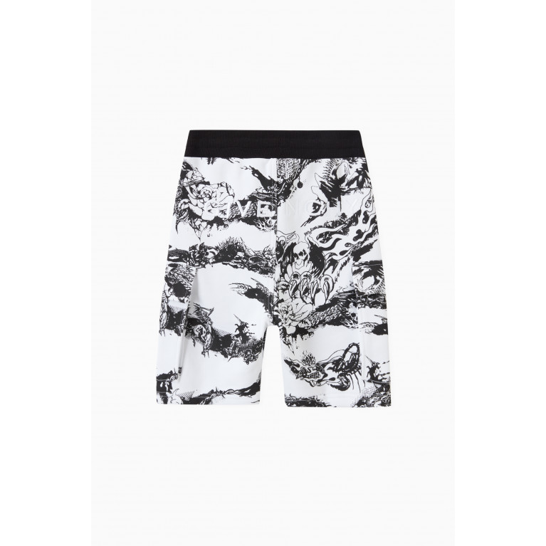 Givenchy - Floral Print Swim Shorts in Fleece
