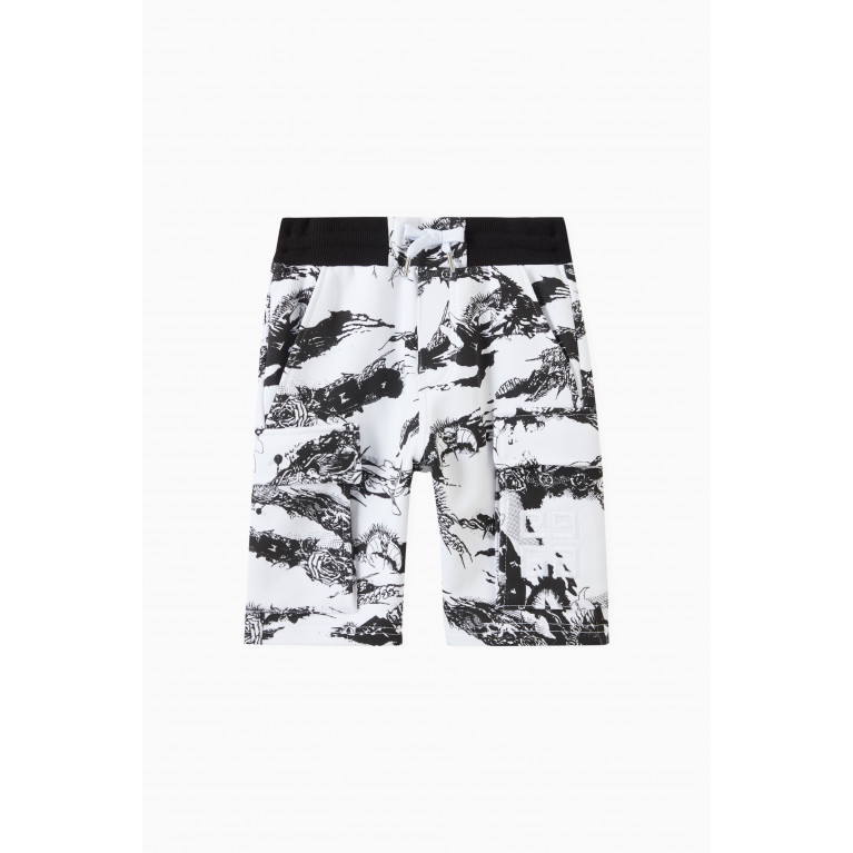 Givenchy - Floral Print Swim Shorts in Fleece