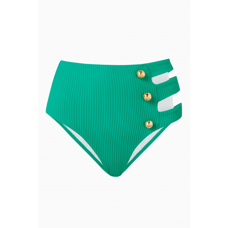 Alexandra Miro - Della High Waist Bikini Bottoms Green