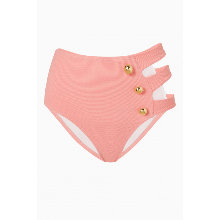 Alexandra Miro - Della High Waist Bikini Bottoms Pink