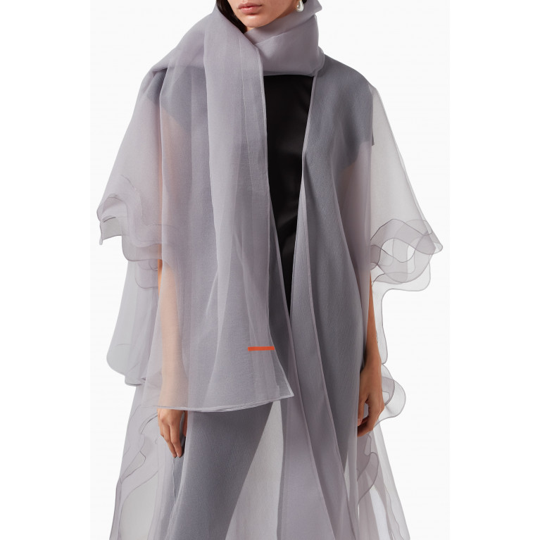 THE CAP PROJECT - Double Layered Abaya in Crinkled Organza