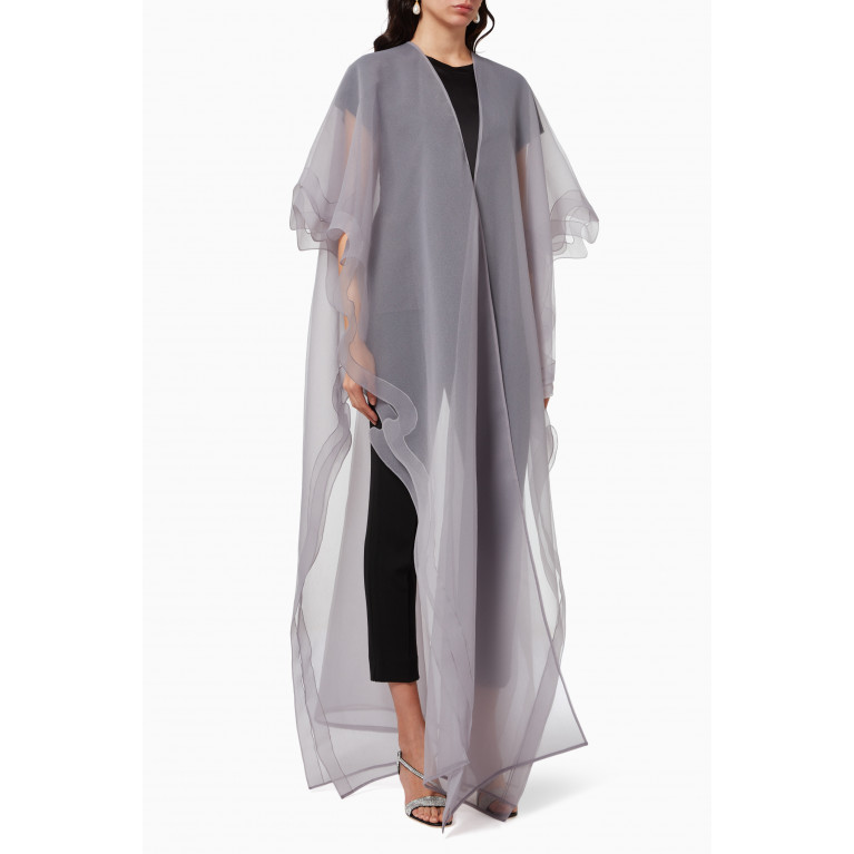THE CAP PROJECT - Double Layered Abaya in Crinkled Organza