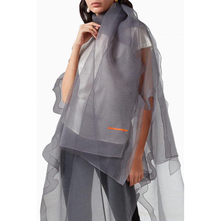THE CAP PROJECT - Single Layer Abaya in Crinkled Organza