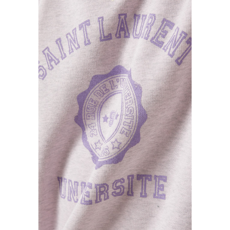 Saint Laurent - SAINT LAURENT Université Sweatshirt in Organic Cotton Fleece