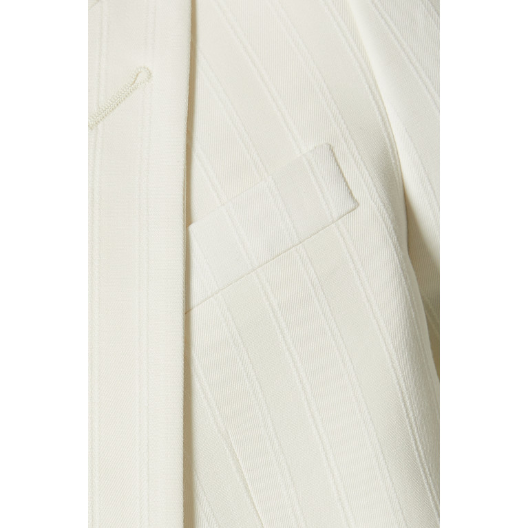 Saint Laurent - Single-breasted Jacket in Striped Wool