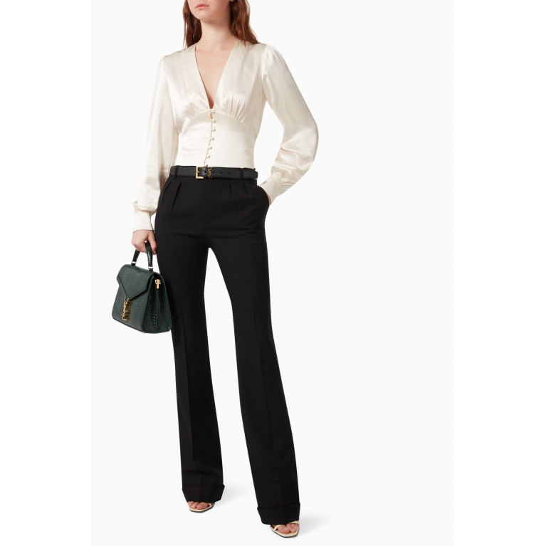 Saint Laurent - Flared Trousers in Wool