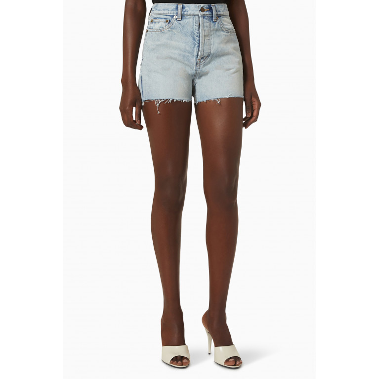Saint Laurent - Slim Shorts in Cotton Denim