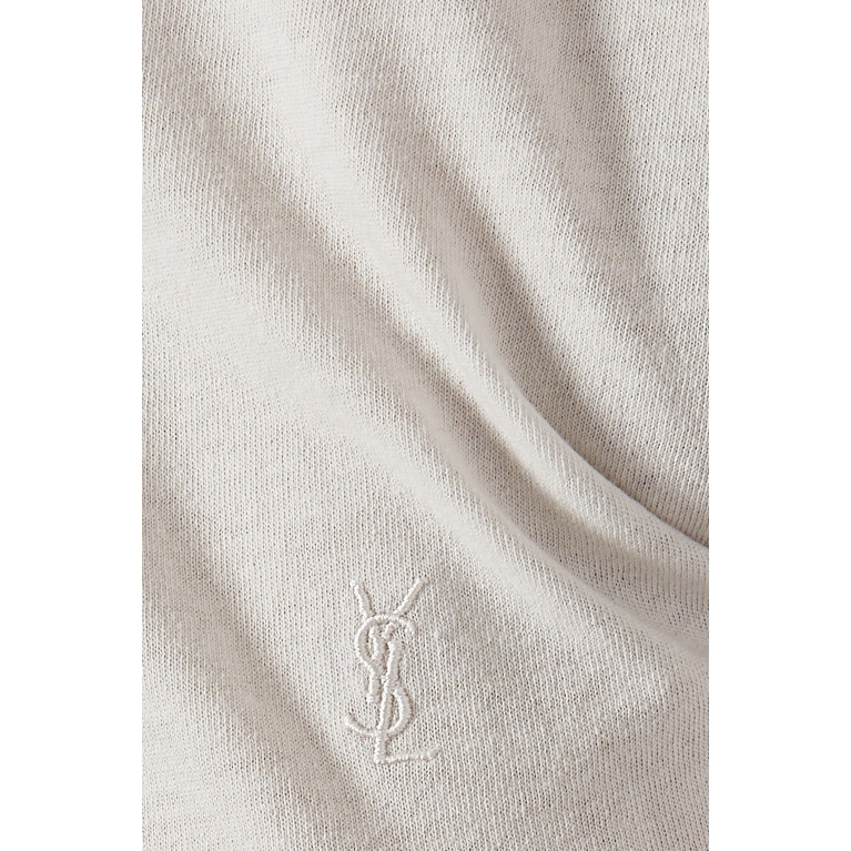 Saint Laurent - Monogram Crop T-shirt in Cotton
