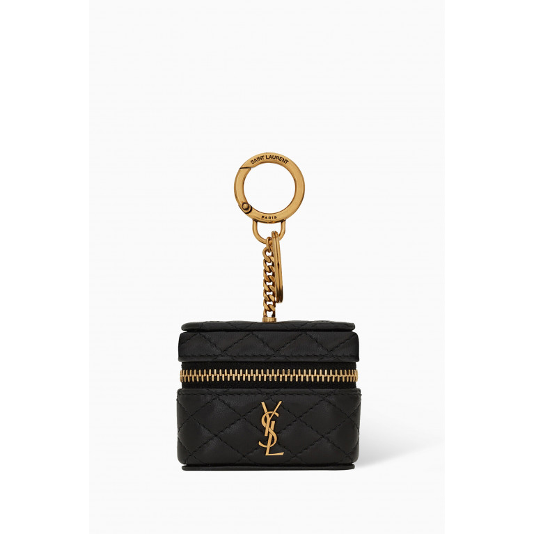Saint Laurent - Gaby AirPods Holder in Quilted Leather