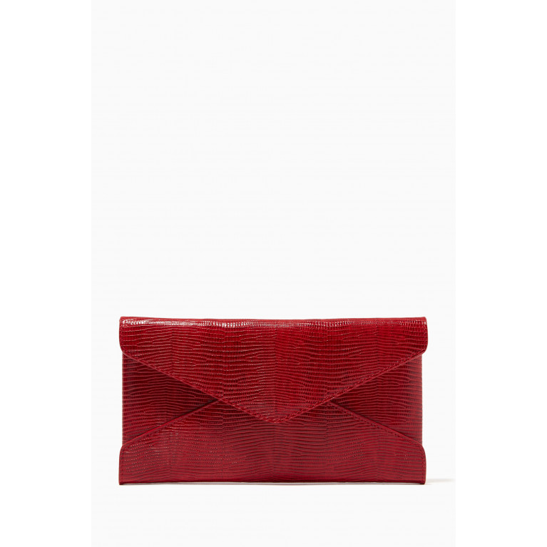 Saint Laurent - Letter Pouch in Lizard Embossed Leather