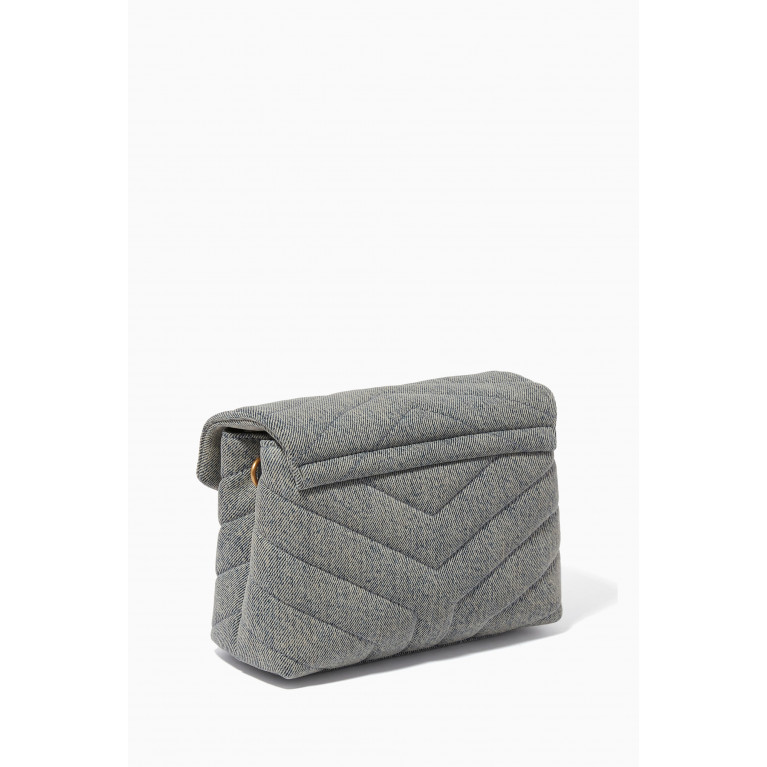 Saint Laurent - Loulou Toy Bag in Quilted Denim Canvas