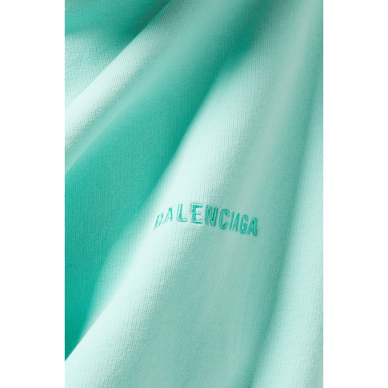 Balenciaga - Logo Hoodie Medium Fit in Curly Cotton Fleece