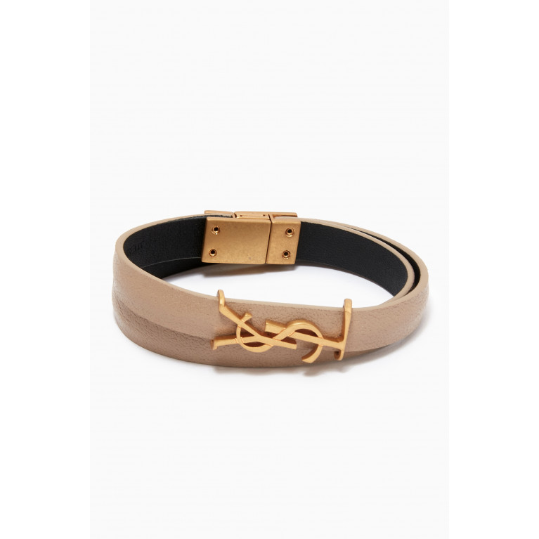 Saint Laurent - Opyum Double Wrap Bracelet in Leather