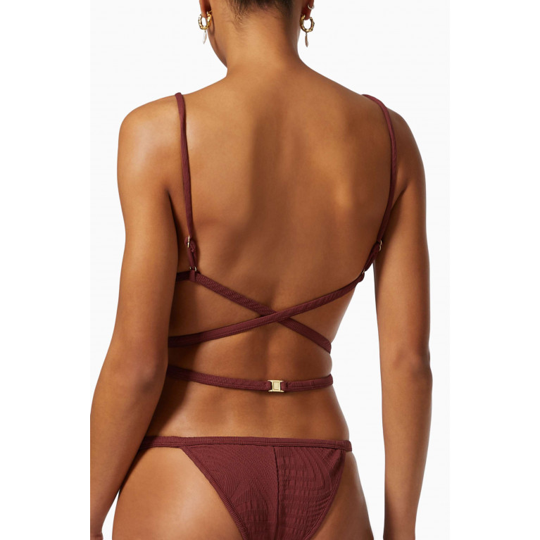 Fella Swim - Akira Bikini Top in Textured Lycra